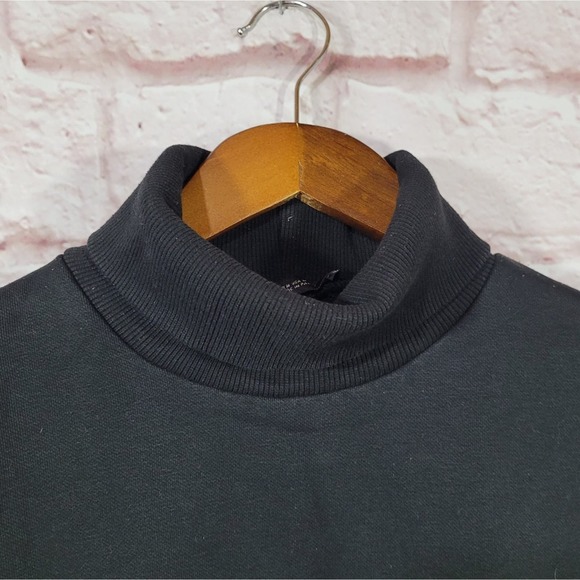 Zara Black Turtleneck Long Sleeve Basic Sweatshirt - Picture 4 of 11